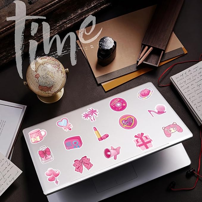 Pink Party Favors 98 Pc Princess Party 12 keychain, 12 Tattoo stickers, 12 bracelets, 12 Glass diamond ring, 50 stickers sheet for Girl Hot Pink Birthday Party Supplies