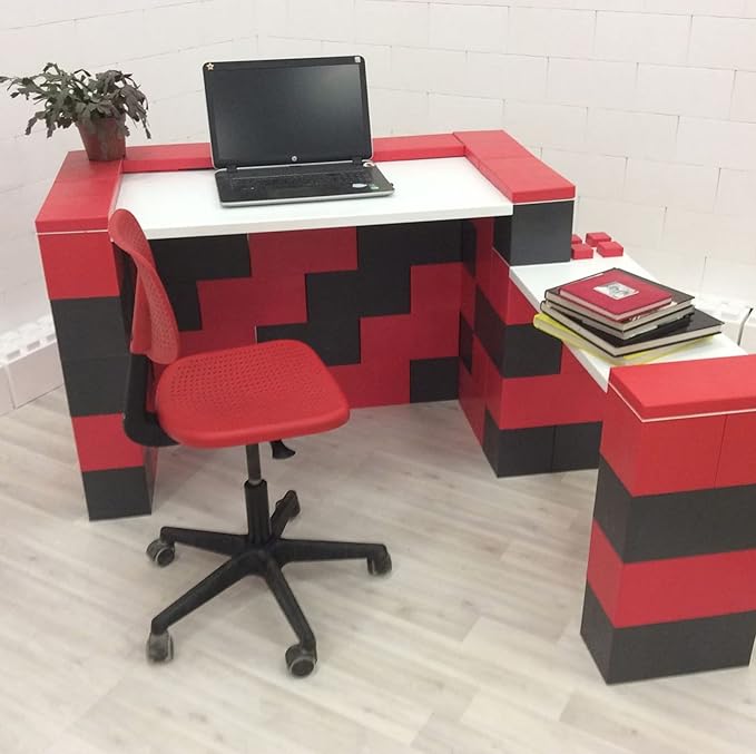 EverBlock Single Color Combo Pack | Giant Building Blocks | Easy to Connect & Reuse | Indoor & Outdoor Use | Build Displays & Structures | Red