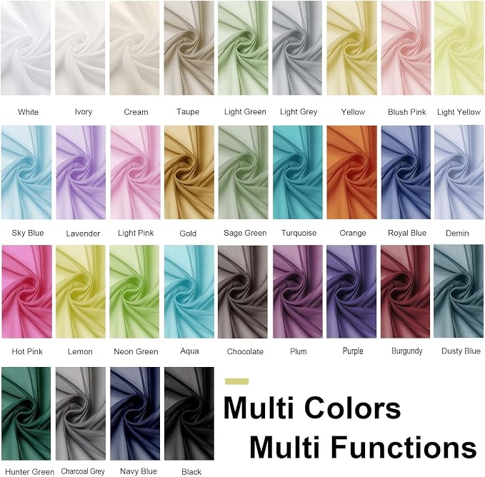 OWENIE Short Sheer Curtains 30 Inches 2 Panels Set, Kitchen Curtains Tiers Light Filtering Rod Pocket Cafe Curtain for Bathroom Small Half Window, 42 in W x 30 in L, White