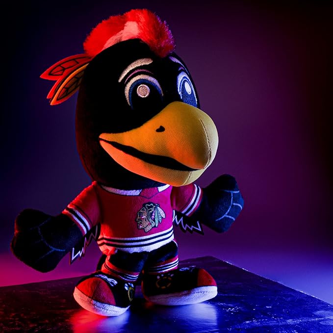 Bleacher Creatures Chicago Blackhawks Tommyhawk 8" Kuricha Mascot Sitting Plush - Soft Chibi Inspired Mascot