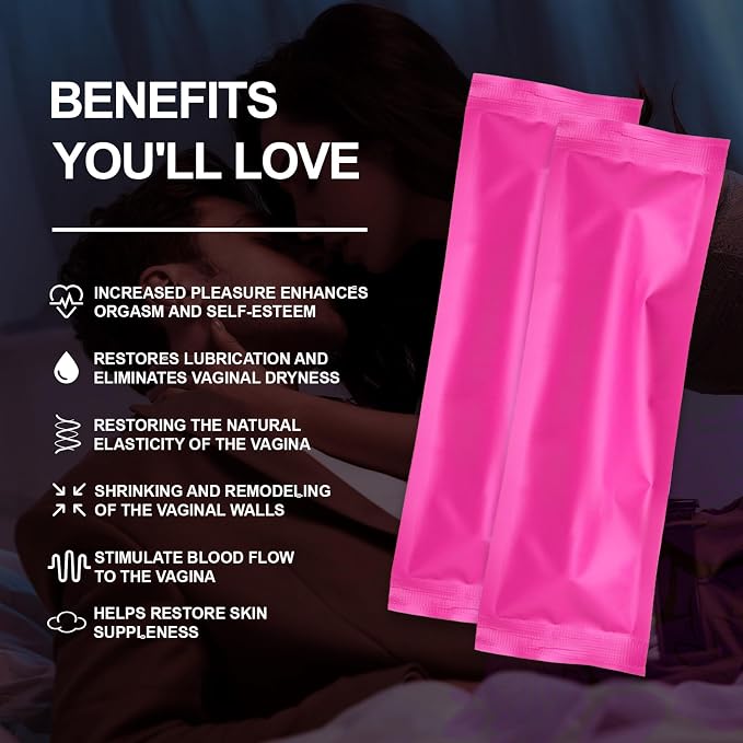 Vaginal Tightening Cream – Vaginal Moisturizer Gel Hydrating Formula with Collagen, Rose Water & Birch Sap, Prefilled Applicators for Skin Elasticity & Comfort - 6 Count Kit