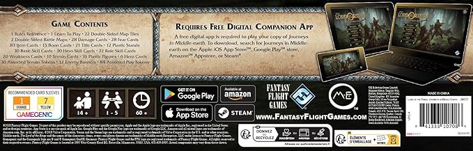 Asmodee The Lord of The Rings Journeys in Middle-Earth Board Game - Epic Cooperative Adventure Game for Kids and Adults, Ages 14+, 1-5 Players, 60+ Minute Playtime