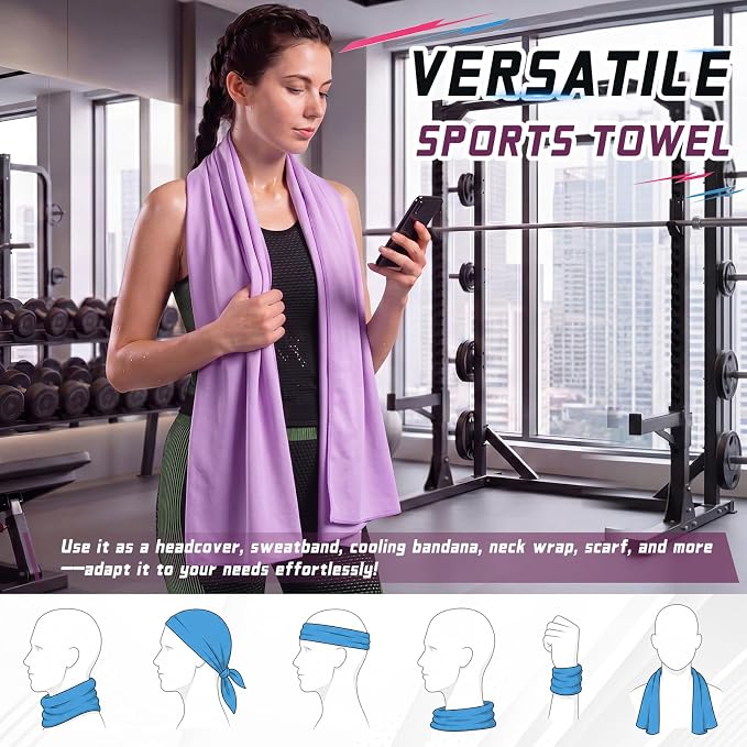 Mixweer 4 Pack Gym Microfiber Bath Towels 63"x32" Extra Large Shower Towel Lightweight Oversized Fast Drying Bathtowel for Gym Sports Travel Camping(Dark Gray, Pinkish Purple, Bluish Gray, Purple)