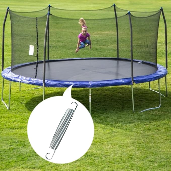 5.5-7 Inch Trampoline Springs Heavy Duty Stainless Steel Replacement Spring, Set of 16