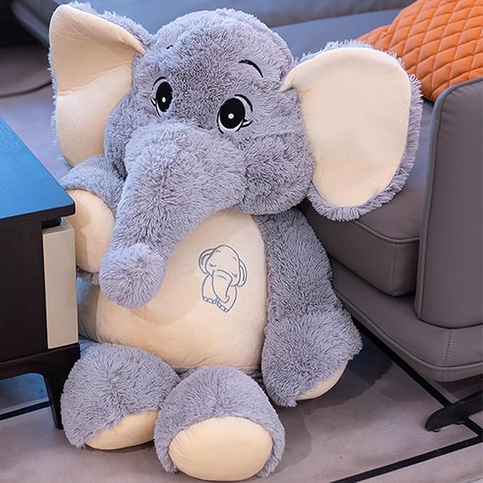 Elephant Stuffed Animal 21'',Large Stuffed Elephant Plush Toy,Soft Huggable Cute Elephant Plush Toy for Girls Boys Kids Babies,Gifts for Birthday Mother's Day Christmas