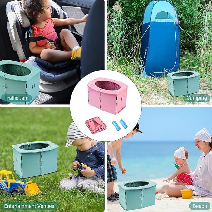 SunnySmile Travel Potty for Car,Travel Potty for Kids,Portable Potty for Toddler,Apply to Camping, Tourism, Outdoor, Indoor