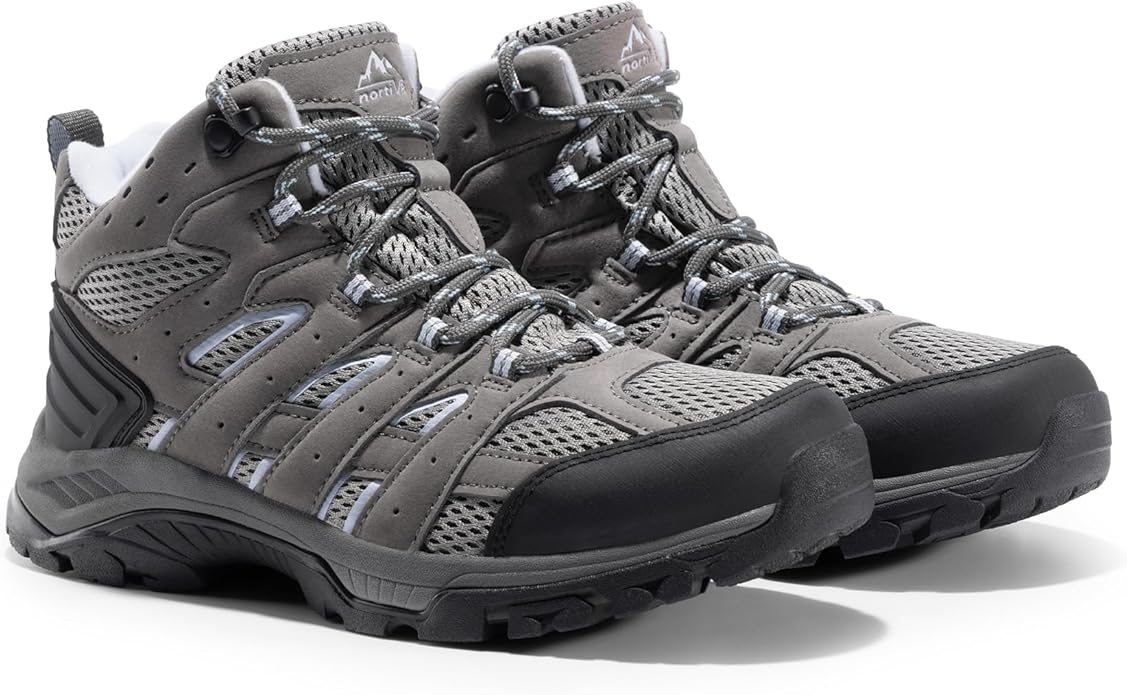NORTIV 8 Women's Waterproof Hiking Boots Outdoor Ankle Trekking Mid Backpacking Mountaineering lightweight boots