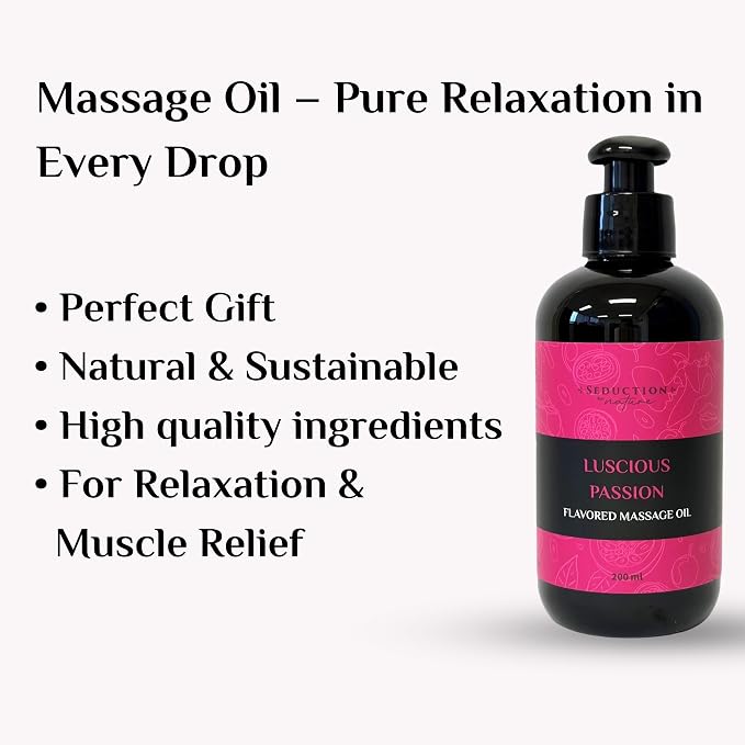 Vegan Massage Oil for Body – Plant-Based Body Oil for Moisturizing, Relaxation, Deep Tissue and Aromatherapy Massage