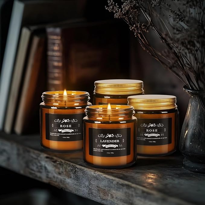 24 Packs Scented Candles for Home, 3.05oz,Soy Wax Aromatherapy Candles with 12 Fragrances, Smokeless Natural Essential Oil Candles for Relaxation, Gifts, Parties, Yoga,Home Decor