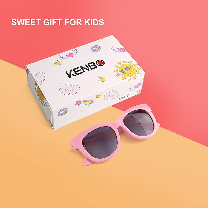 KENBO Kids Sunglasses for Girls UV Protection Toddler Sunglasses