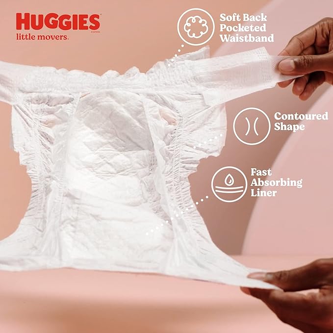 Huggies Size 5 Diapers, Little Movers Baby Diapers, Size 5 (27+ lbs), 19 Count, Packaging May Vary