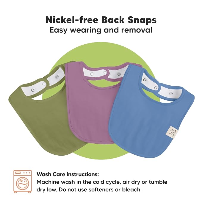 KeaBabies 8-Pack Organic Baby Bibs for Drooling and Teething - Soft Cotton Bibs for Baby Girl, Boy, Extra Absorbent, Easy to Clean & Put On for Toddler, Newborn, Infant 0-24 Months (Cruise)