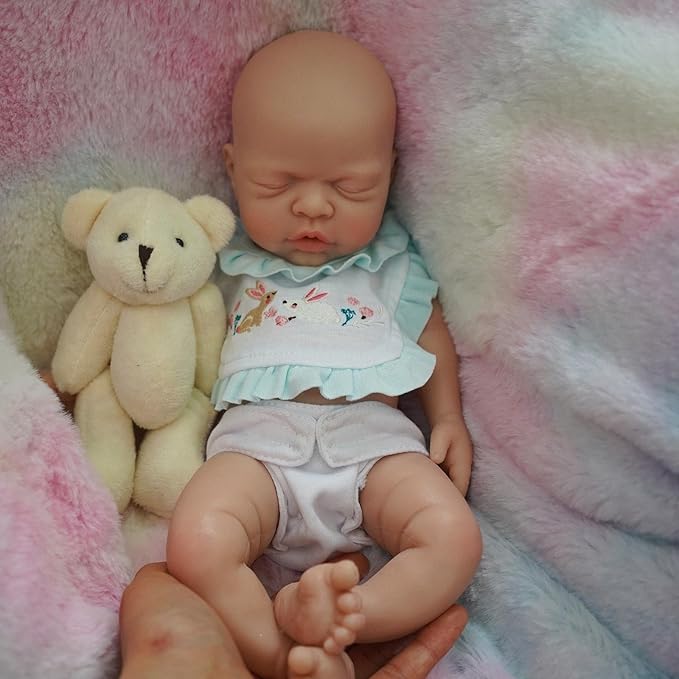 Mire & Mire Reborn Baby Dolls 12" Boy Micro Preemie Full Body Silicone Baby Doll Realistic-Newborn Baby Dolls That Look Real Sleeping Baby Doll -3