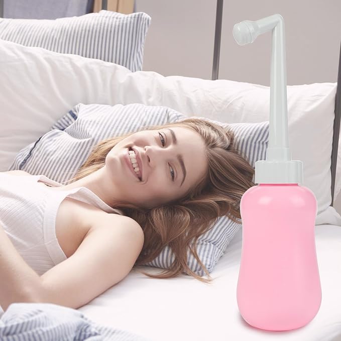 Deepdeem Peri Bottle for Postpartum Care Portable Travel Bidet | Angled Spout Portable Bidet,New Mom Postpartum Essential,Perineal Care,Postpartum Recovery,Perineal Cleanser