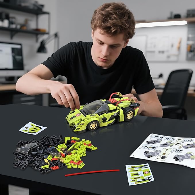 Technic Race Cars Building Blocks Set – STEM Sports Car Model Kit for Kids 8+, Suitable for Creative Play & Display Collection Ideal Gift for Birthdays & Holidays(355PCS)