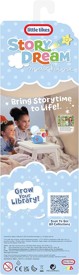 Little Tikes Story Dream Machine DreamWorks Animation's Gabby's Dollhouse Collection, 3 Stories, Character, Projects Storytime for Kids, Audio Fun Toy, Ages 3+ Years