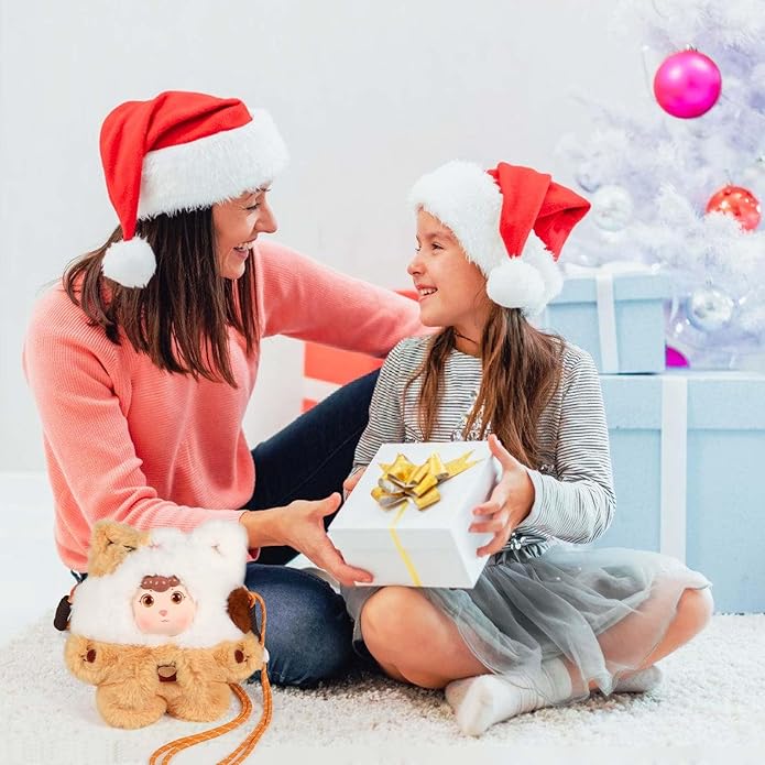 9inch Plush Bag Collection Crossbody Bags, Cute Girl Purses Fun & Unique Handbag Plush Shoulder Bag with Strap, Pockets