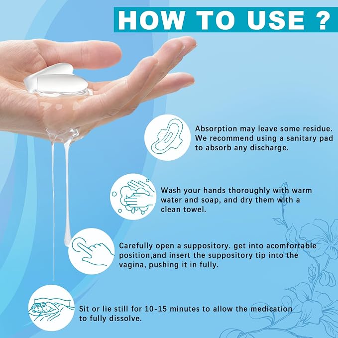 Arme 20MG Hyaluronic Acid Vaginal Moisturizers Suppositories 24 Inserts | Add Coconut Oil&VE, Lasting 72-Hour for Vaginal Dryness from Menopause, Surgery Hormone-Free for Women, 2-Month Supply