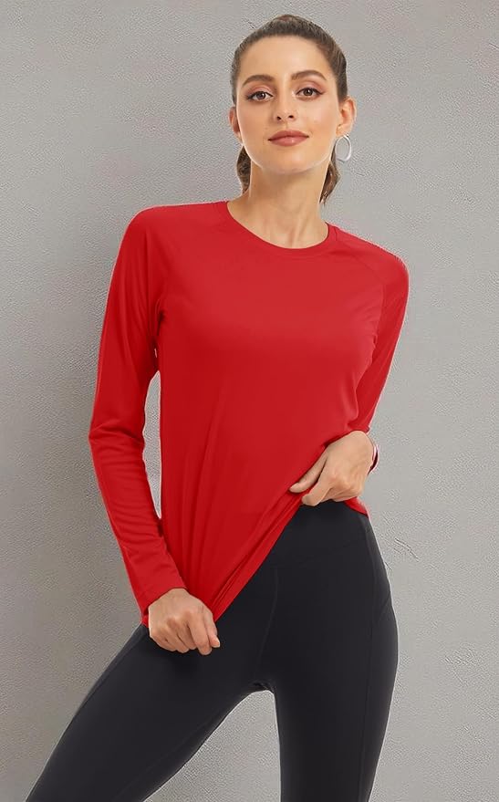MAGCOMSEN Women's Long Sleeve Shirts UPF 50+ Sun Protection Shirts for Hiking Fishing Workout Rash Guard