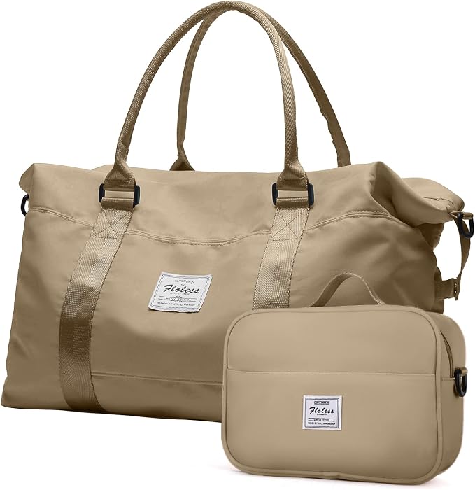 Travel Duffel Bag, Carry On Overnight Weekender Bags for Women | Travel Bag with Wet Pocket & Trolley Sleeve, For Spirit Airlines 18x14x8 Personal Item Bag