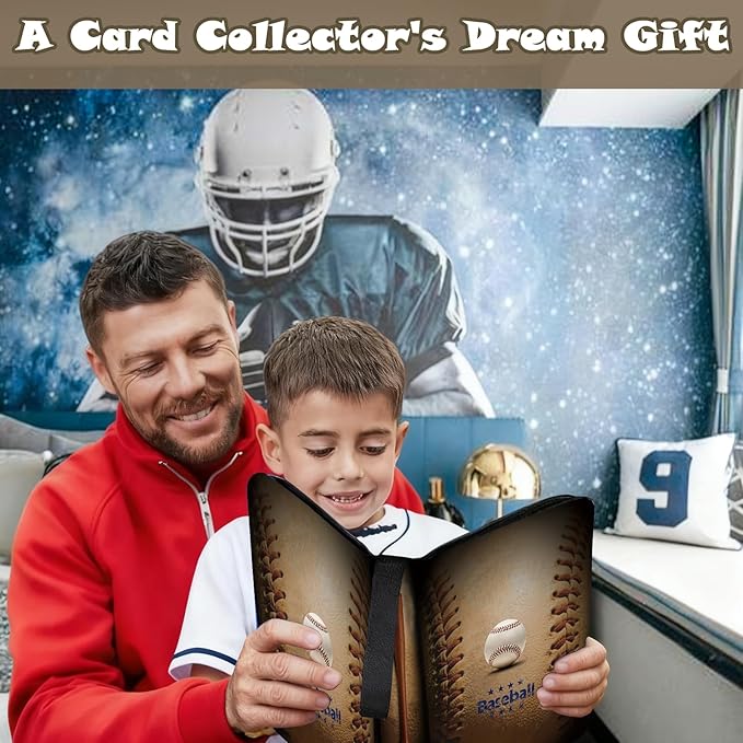 Baseball Card Binder,50 Removable Sleeves,900 Pockets Large Capacity Trading Card Album for MTG/TCG/Sports Collectors | Durable Zipper & Wrist Strap Design | 2026 Edition Style