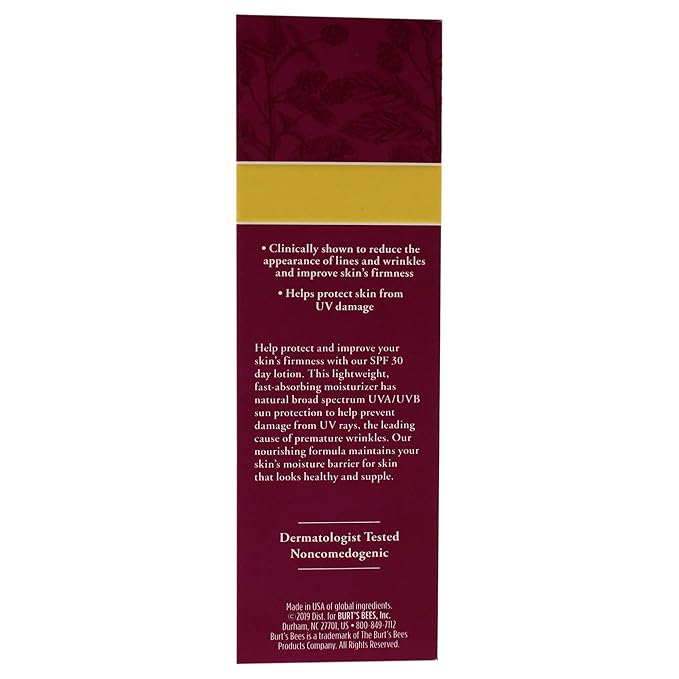 Burt's Bees Renewal Day Lotion SPF 30, Firming Face Lotion, 1.8 Ounces