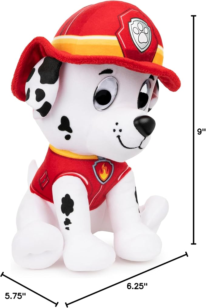 GUND PAW Patrol Marshall in Signature Firefighter Uniform for Ages 1 and Up, 9" (Styles May Vary)