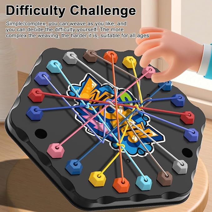 Untangle The Rope Challenge is Cool Andor Interactive Logic Puzzle Game, Family Rope Puzzle Parent-Child Toy Nursery, Day Care Center, Kindergarten,Valentine Day