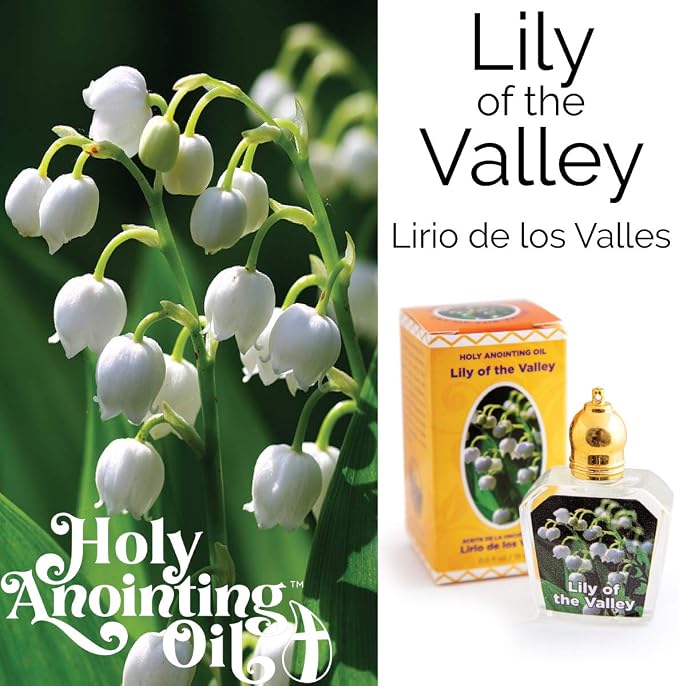 Lily of the Valley Holy Land Anointing Oil from Israel, 1/2 oz Roller Bottle from Jerusalem, Locally Sourced Essences, Gift for Pastors, Priests, Rabbi, & Clergy, Aceite Ungido de Lirio de Los Valles