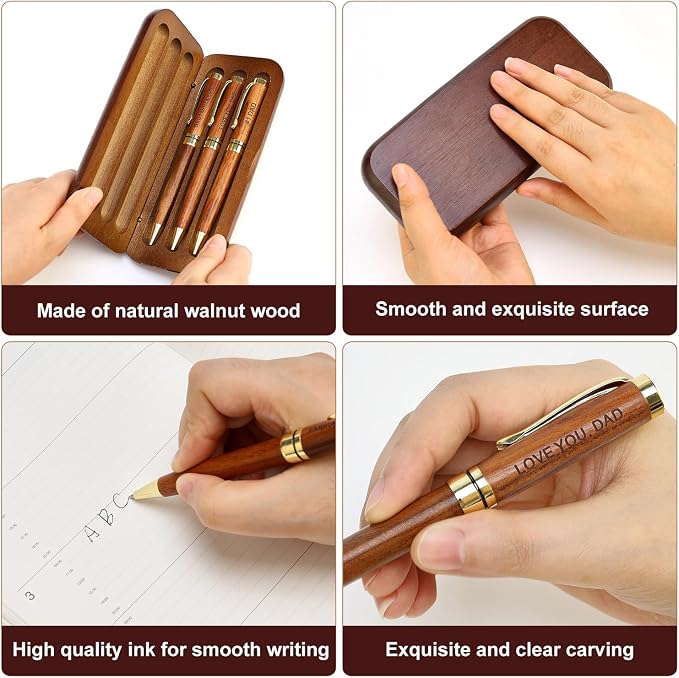 Cool Gifts for Dad from Daughter, Son, Wife Mens Pen Set with Box for Father Daddy Papa Christmas Gifts Best Dad Ever Engraved Dadโs Pens Sentimental Fathers Day Birthday Gift Ideas Luxury Pens
