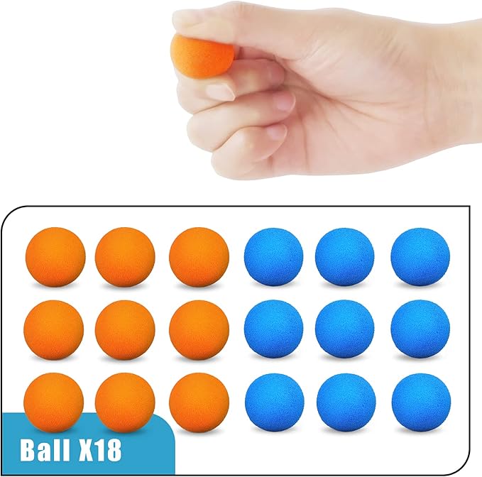 Gun Toy for 5 6 7 8 9 10 11 12 Years Old Boys Girls Best Kids Birthday Gift with Moving Shooting Target 2 Blaster Guns and 18 Foam Balls - Compatible with Nerf Toy Guns