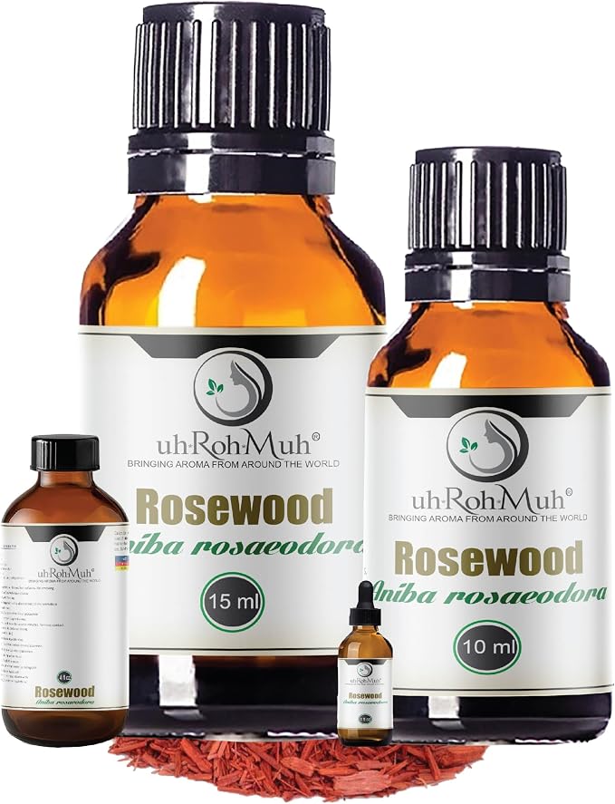 Rosewood Essential Oil (Bois de Rose) – 100% Pure, Unadulterated & Sustainable | Steam Distilled for Aromatherapy, Skin Care & Perfumery | Calming, & Therapeutic Quality | Peru | 1oz