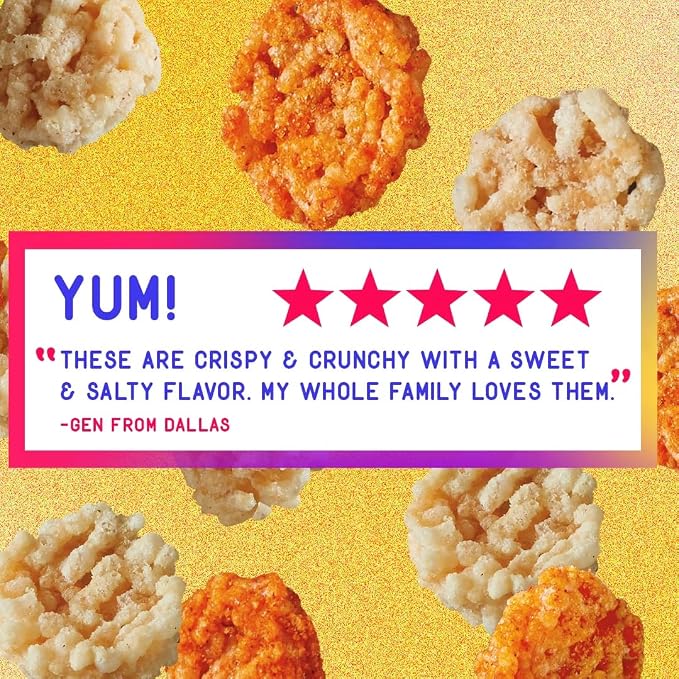 Wowza Buttery Pancake Crunchy Rice Crisps | Gluten Free, Non-GMO, 8 Pack | Sweet dessert flavor, Healthy chip alternative, Kid-friendly, 3.5 oz bags, No artificial flavors Satisfying