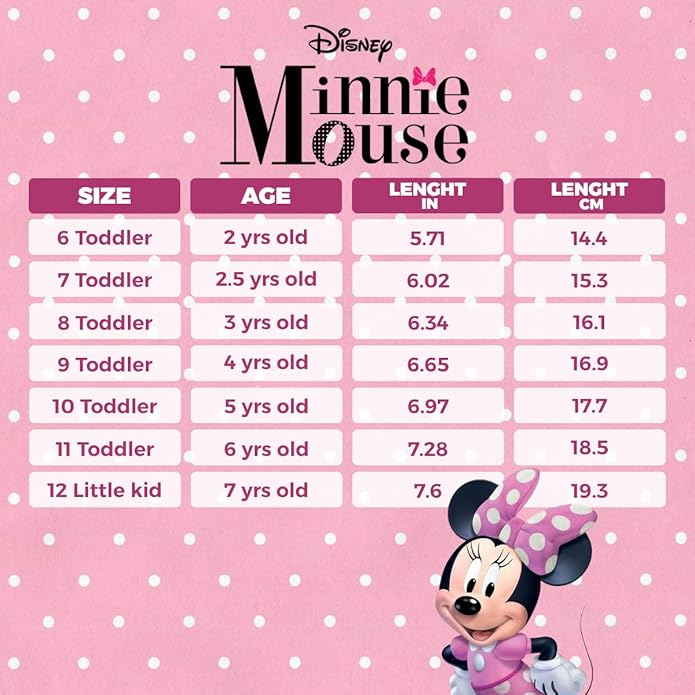 Girls Kids Casual Character Shoes Princess Frozen Minnie Mouse Paw Patrol Moana Lilo Stitch Abby Elmo Sneakers for Girls Size 6-10 Toddler / 11-12 Little Kids