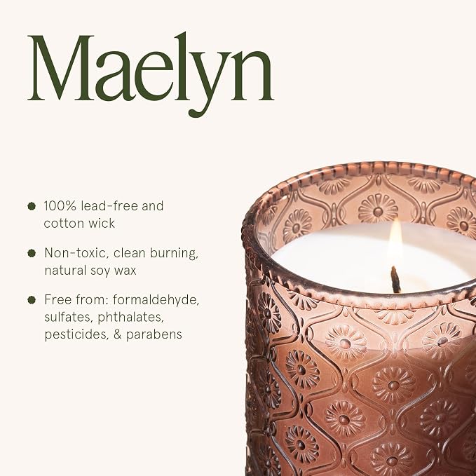 LA JOLIE MUSE Tomato & Vine Candle - Tomato Leaf, Rose, Moss | 6 oz Natural Soy Wax | 40 Hours Clean Burn | Fresh Garden Scented Candle | Gift-Ready for Hosts & Gatherings