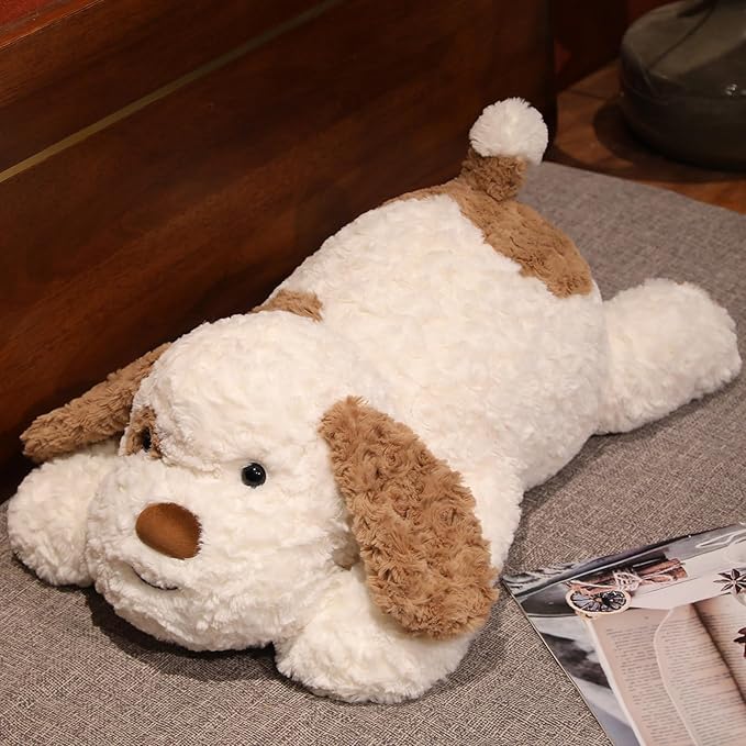 Dog Weighted Stuffed Animal, 5.7 lbs 25.5 inch Weighted Dog Plush Toy Large Dog Stuffed Animals Weighted Puppy Plush Animals Pillow Toy Gifts for Adults & Kids, Brown