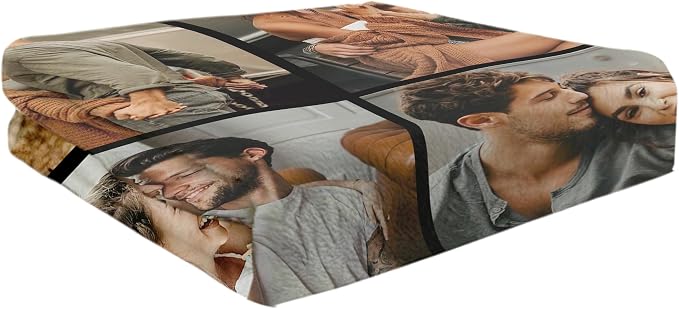 Ship Next Day, Custom Blanket with Picture Customized Photo Blankets Customize, Customizable Blanket, Personalized Christmas Funny Gifts for Couple, Girlfriend, Boyfriend, Mom, Dad, Wife, Husband