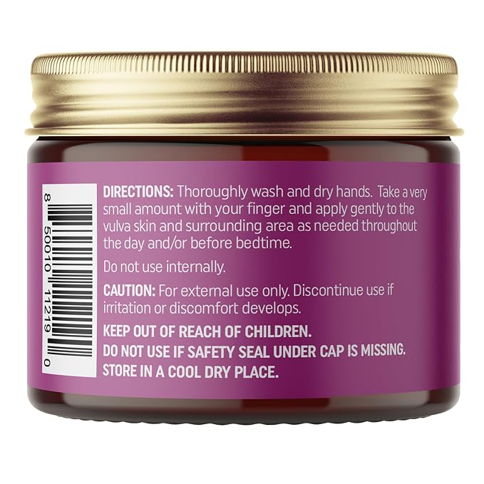NewLife Naturals Certified Organic Vulva Balm w/Sea Buckthorn- All Natural Vaginal Moisturizer for Dryness | All Natural Intimate Feminine Care - 2oz USA