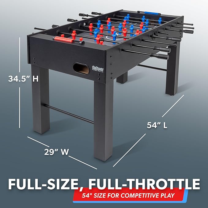 GoSports 54 Inch Full Size Foosball Table for Adults – Perfect for Home, Office or Game Room – Choose Color