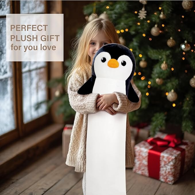 Penguin Plush,43.3 Inch Penguin Stuffed Animal, Long Penguin Plushies Body Pillow, Kawaii Penguin Plush Toy Gift for Girls Boys