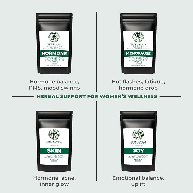 Hormone Support Herbal Tea for Women – Ashwagandha, Vitex, Dong Quai, Shatavari & Raspberry Leaf – Supports Balance, Calm & Daily Wellness – Caffeine-Free, Non-GMO Loose Leaf Tea, 4oz (40 Servings)
