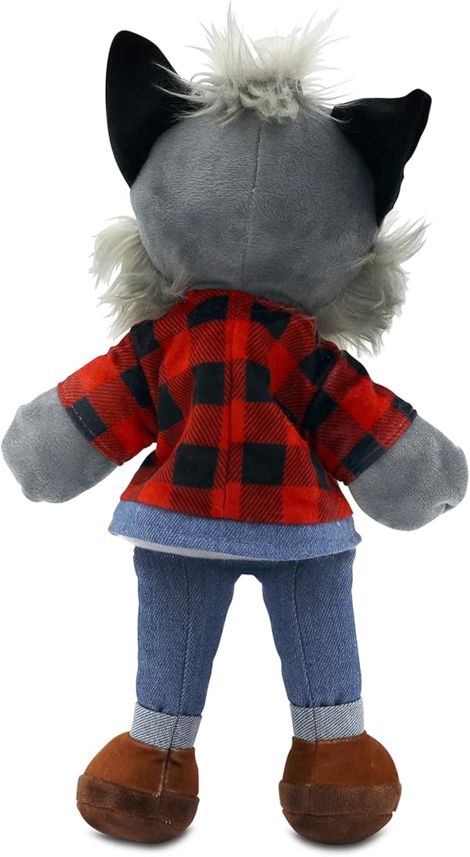 Sharewood Forest Friends Walter The Wolf Hand Puppet - Stuffed Animal for Toddlers, Kids, Teachers, Daycare & School - Perfect for Puppet Theatre and Creative Play