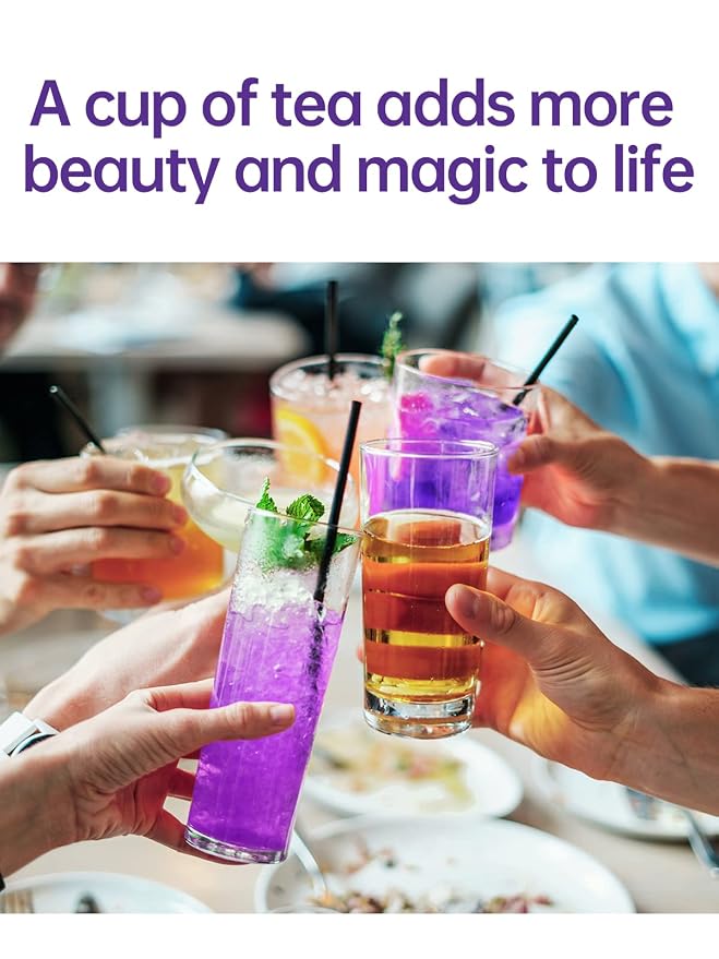 TeeLux Butterfly Pea Flower Tea, Non-GMO, Pure Natural Butterfly Pea Tea, Premium Dried Butterfly Pea Flower for Blue & Purple Drinks and Food Coloring, 1.76 Oz