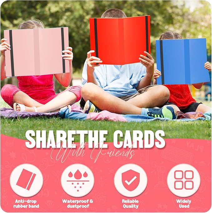 Card Binder 9-Pockets, Trading Card Binder, 20 Pages, 360 Card Capacity Collection Binder, Card Folder for MTG, TCG, Game Cards & Sports Cards(Pink)