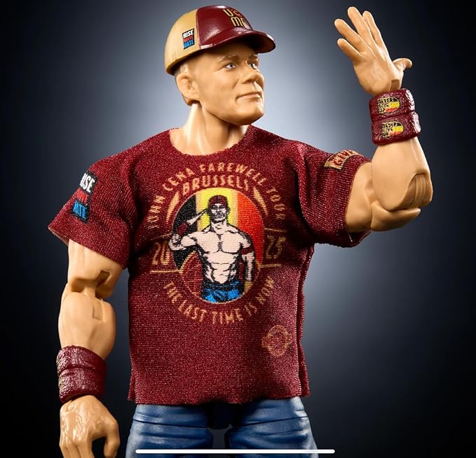 Mattel WWE JGV13 John Cena Elite Collectible 6-Inch Action Figure with Accessories, Series 120, 25 Points of Articulation and Interchangeable Hands, JGV13