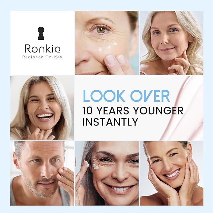 RONKIE Instant Eye Lift Cream: Reduces Eye Bags Wrinkles Puffy Eyes Dark Circles Crow’s Feet in Minutes for Mature Skin of Middle-aged Women 1 Fl Oz (Light)