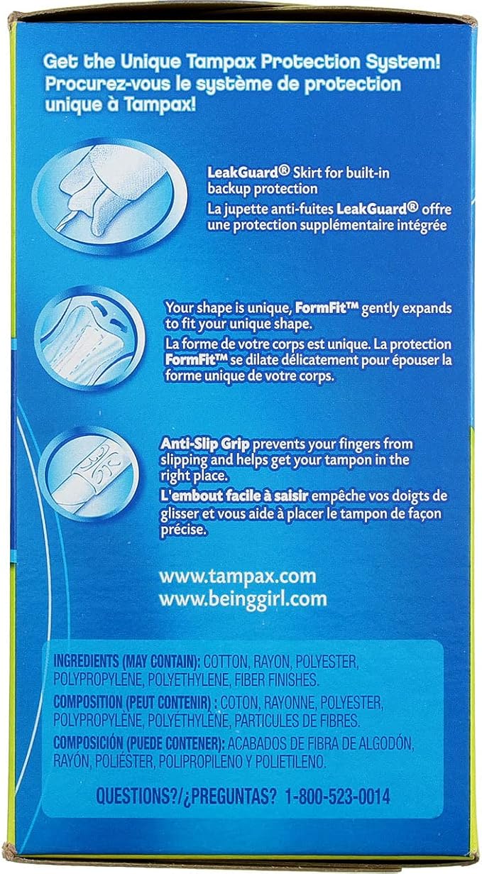 Tampax Cardboard Applicator Tampons, Super Absorbency 40 ea (Pack of 3)