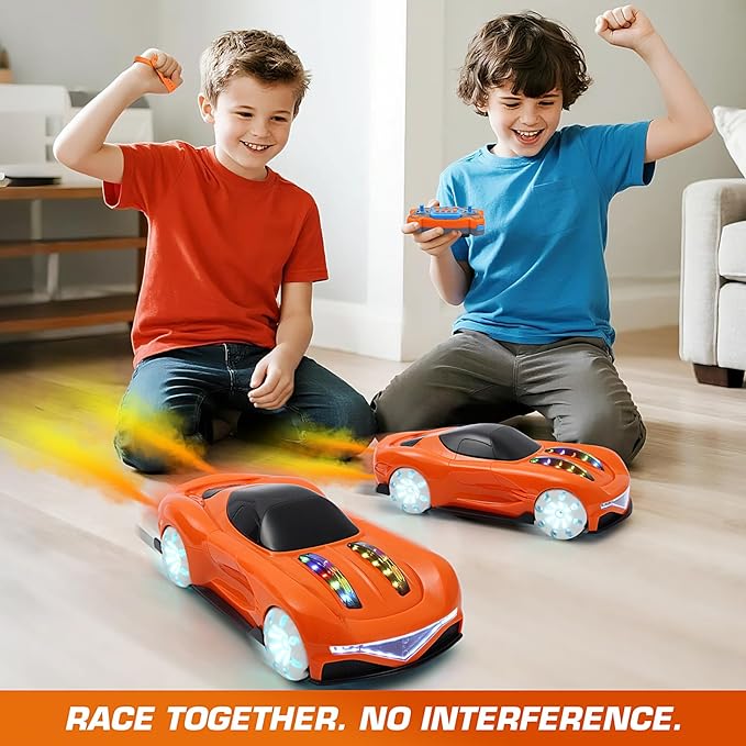 Remote Control Car for Boys Ages 6-12 – 4WD Gesture Sensing RC Stunt Car with 360° Rotation, LED Lights, Spray & Music – Cool Toy for Kids 7 8 9 10 11 Years Old – Best Christmas & Birthday Gift