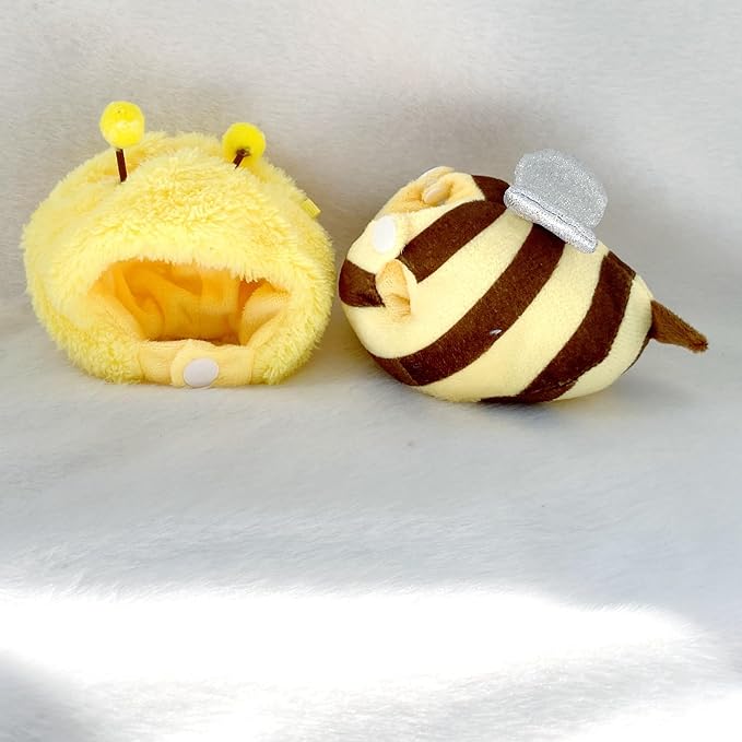 17cm Doll Rabbit Bunny Clothes, Autumn Spring Winter Thick Warm Suit, Super Funny Cute Cosplay Cos Costume Bee Shark Shrimp Dinosaur Suit Outfit for Dress Up -Yellow Bee