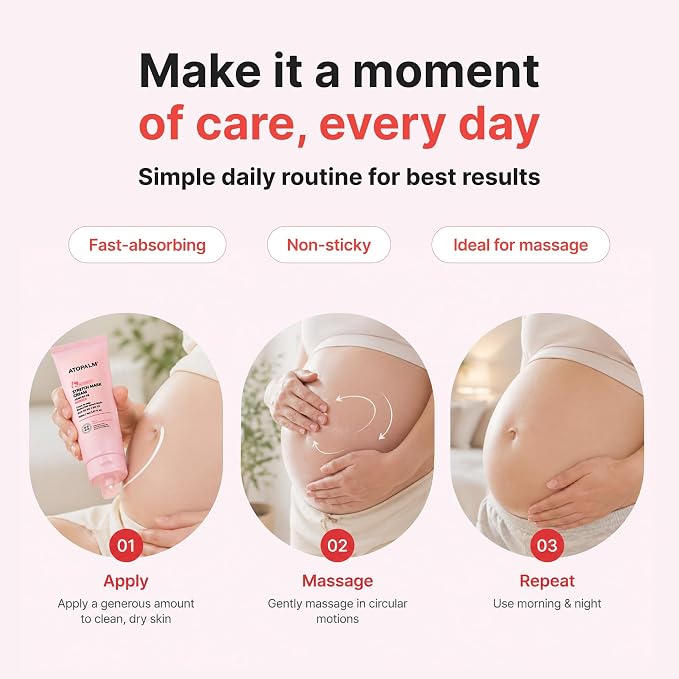 ATOPALM Maternity Care Stretch Mark Cream, 150ml 5 Fl Oz, Canola Oil Postpartum Skin Care| Pregnancy Red Lines Relief | Skin Swelling Elasticity Improvement| Gentle Body Moisturizing | Kbeauty